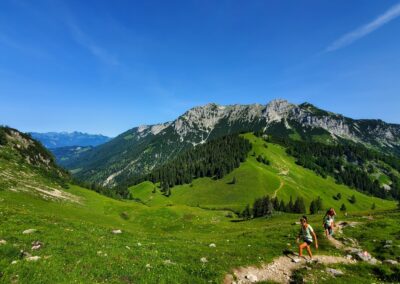 People Hiking On A Mountain
