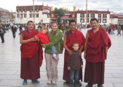 A Group Of People In Red Robes